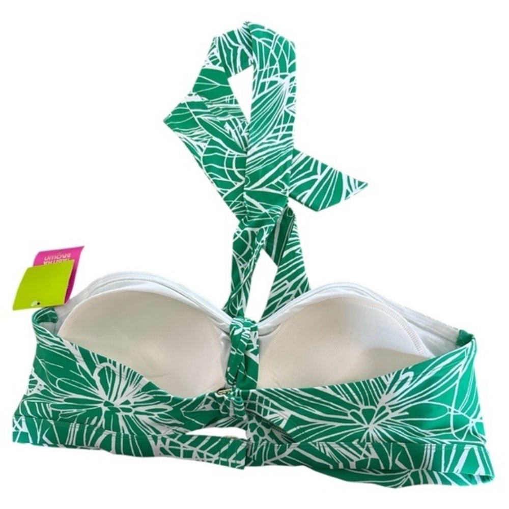 Tabitha Brown x Target Halter Tie Bikini Top Green White Print Sz 3X 24W-26W NWT - Picture 2 of 7